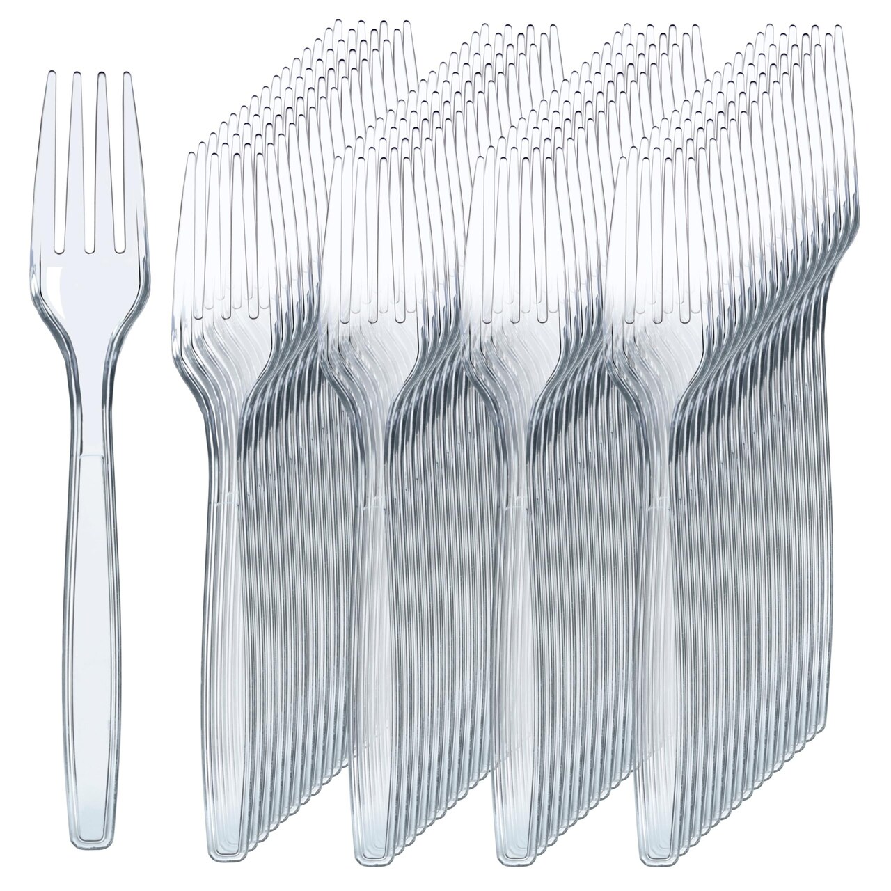 300 ct Heavy Duty Disposable Plastic Forks - Plastic Silverware Bulk Set